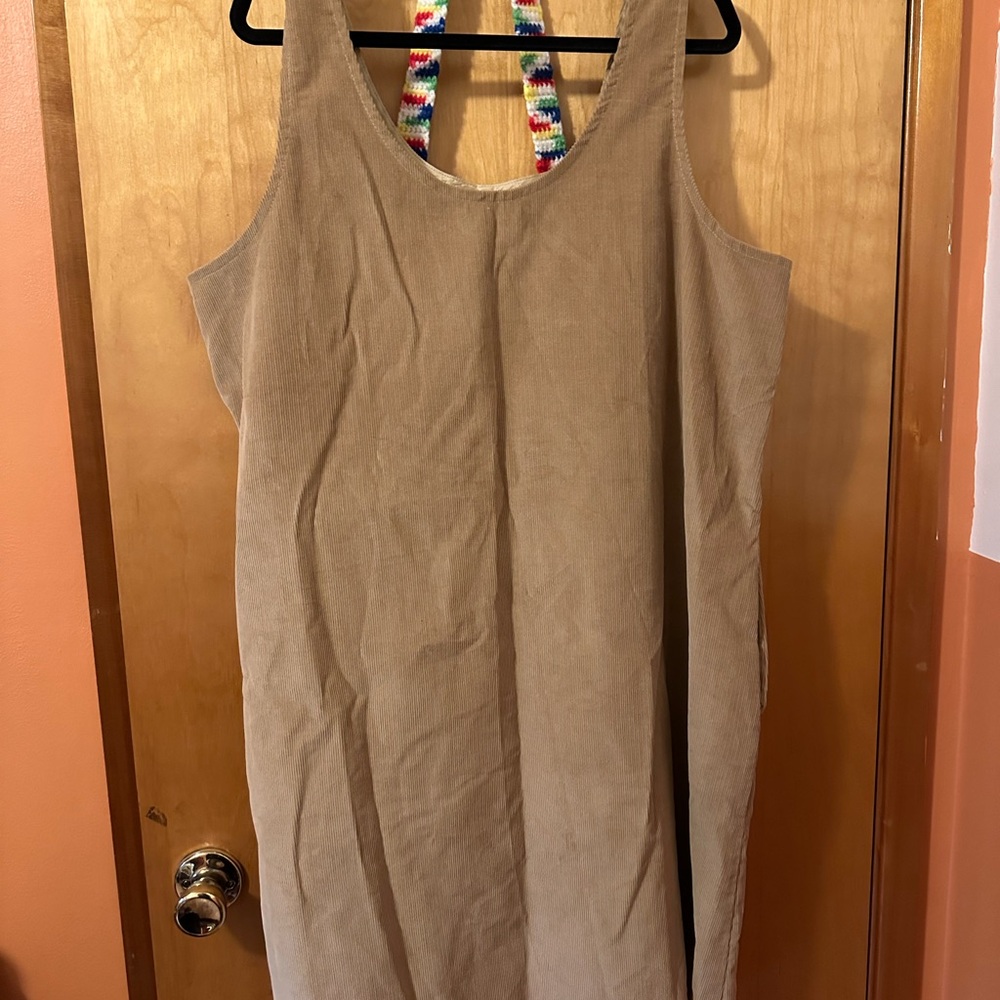Vermont Country Store Tan Corduroy jumper